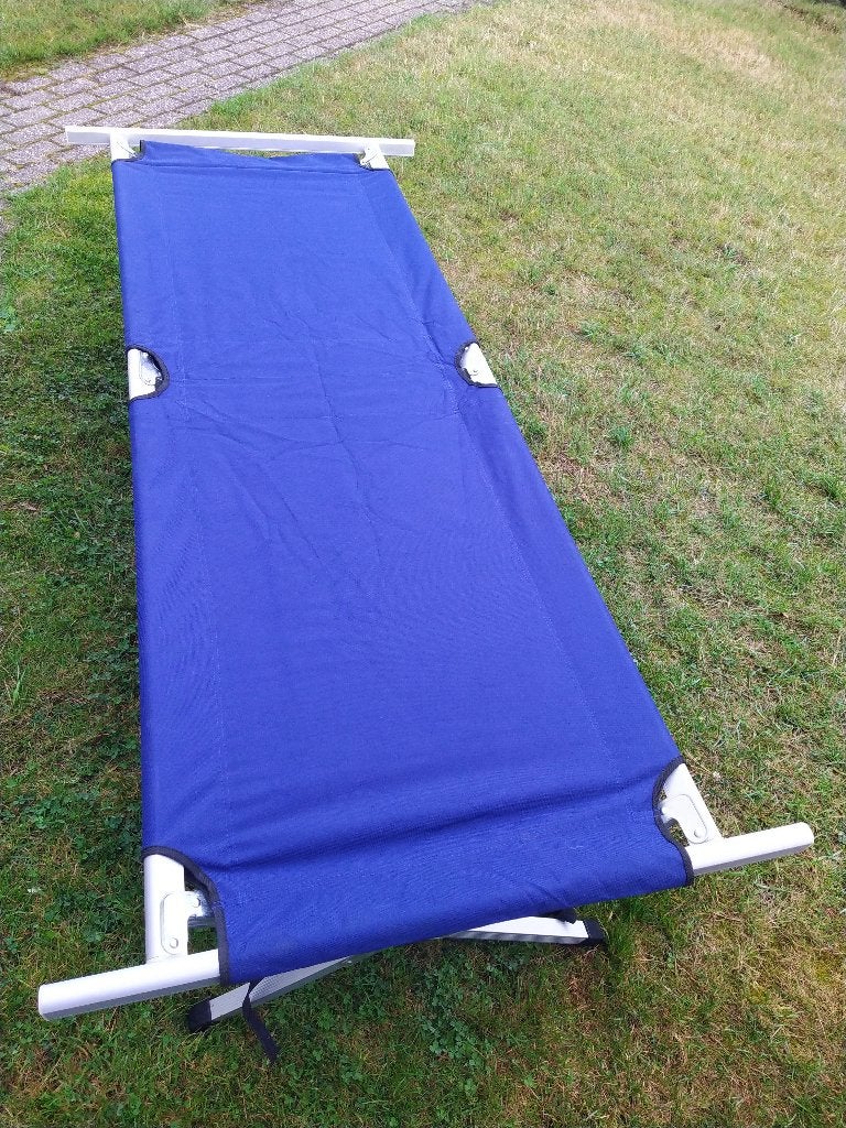 Opvouwbaar veldbed - 190 x 60cm, aluminium frame, Caravans en Kamperen, Ophalen of Verzenden, Gebruikt