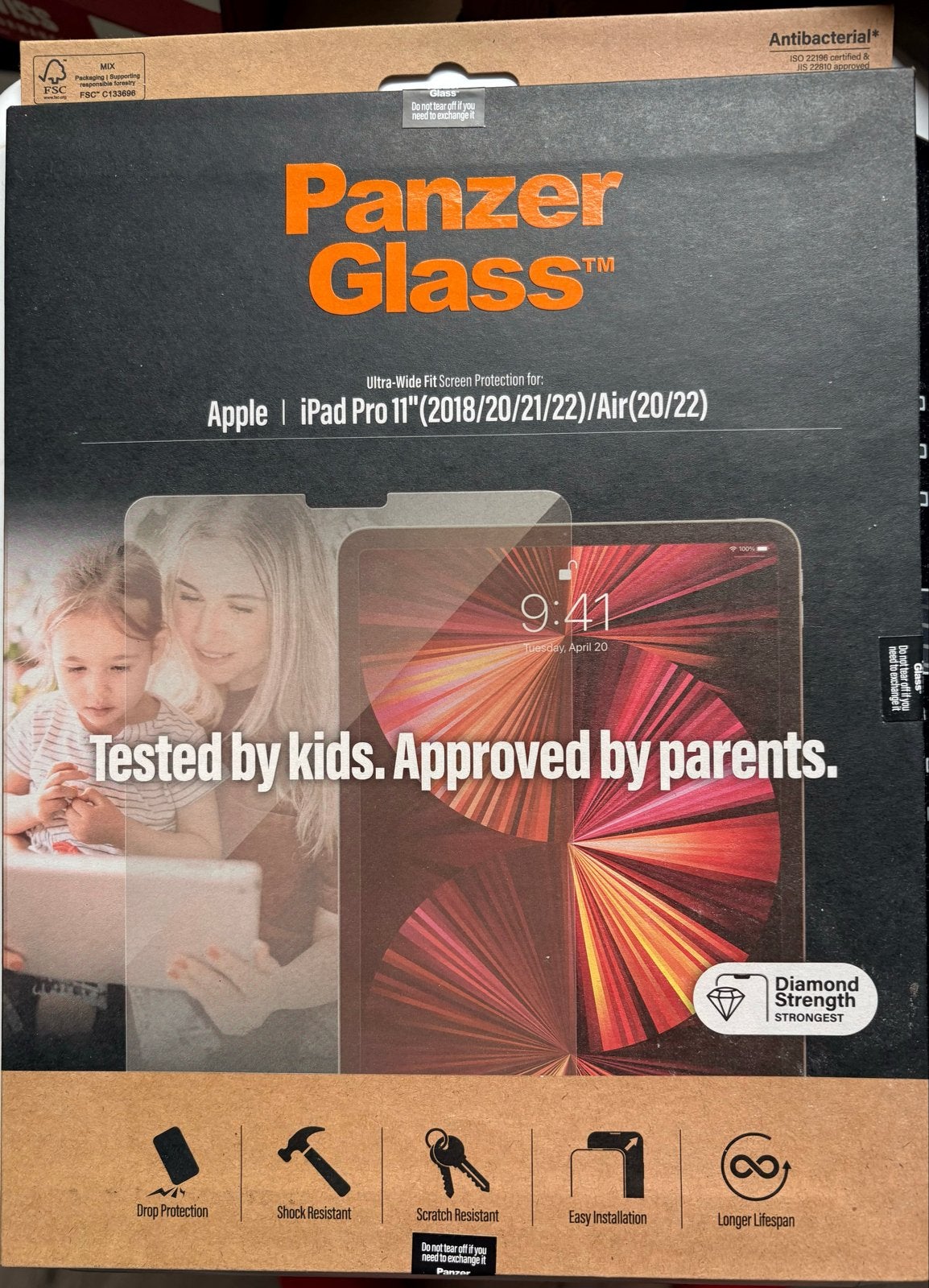 PanzerGlass Ultra-Wide Fit Screen Protector voor iPad Pro 11, Ophalen of Verzenden, Nieuw, 11 inch, Apple iPad Pro