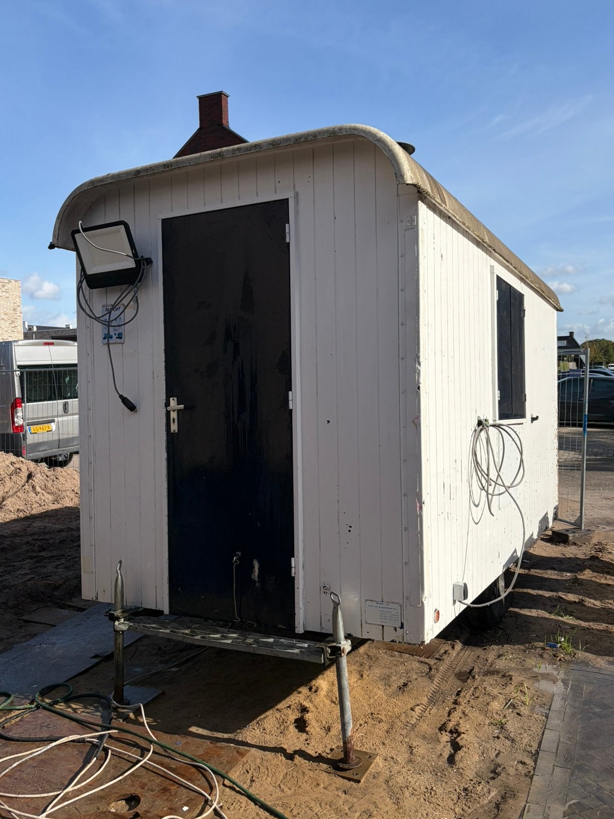 Schaftkeet/bouwkeet met toilet / kraan/wasbak, Doe-het-zelf en Verbouw, Ophalen, Gebruikt