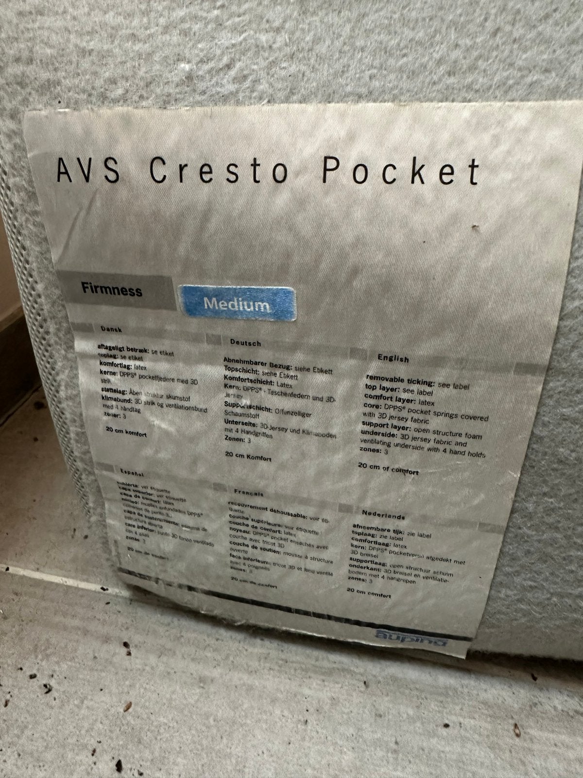 Auping Pocket eenpersoonsmatras - Medium stevigheid, Ophalen, Gebruikt, 90 cm, Eenpersoons