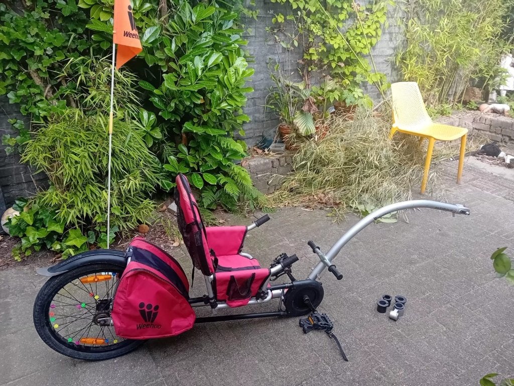Weehoo aanhangfiets, Fietsen en Brommers, Ophalen, Gebruikt, Kinderkar, 20 tot 40 kg