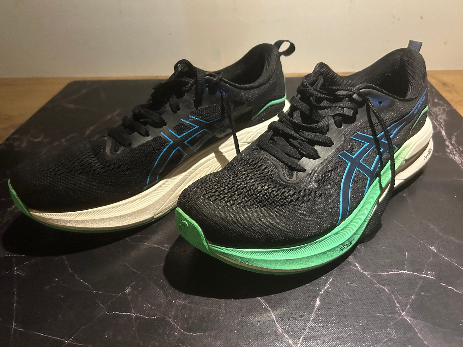 ASICS Gel-Fortitude hardloopschoenen - Maat 43.5, Ophalen of Verzenden, Zo goed als nieuw, Zwart, Sneakers of Gympen
