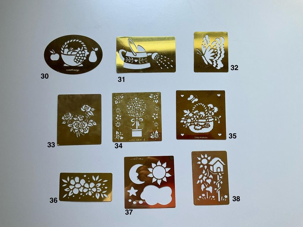 kaarten maken embossing stencils sjablonen tuin, Ophalen of Verzenden, Zo goed als nieuw, Overige thema's, Pons of Mal