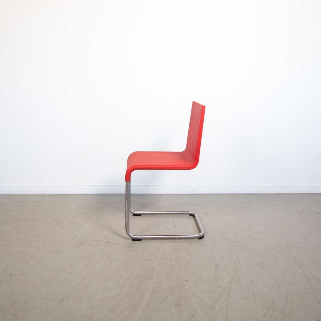 5x Vitra Maarten van Severen .05 Stoel Rood Kunststof, Niet ingevuld, Kunststof, Niet ingevuld, Ophalen of Verzenden