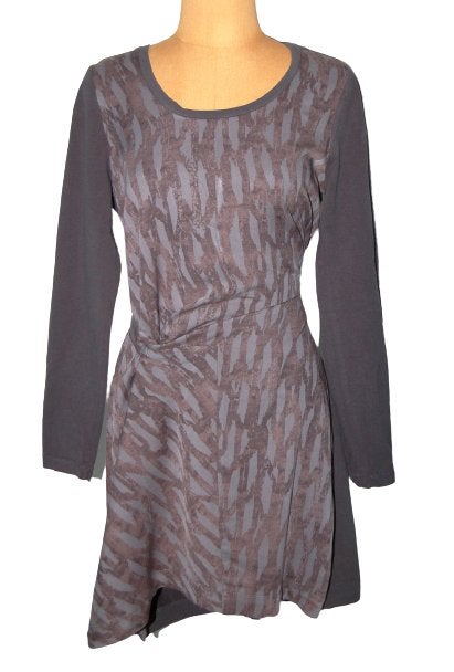 Sandwich jurkje, jurk, grijs/taupe, Mt. 38 / M, Maat 38/40 (M), Overige kleuren, Verzenden, Zo goed als nieuw