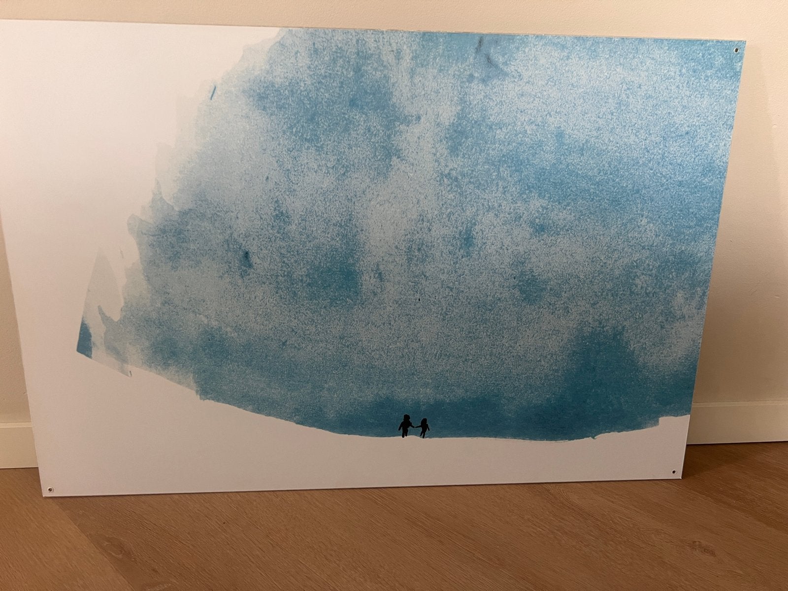 Geweldig schilderij op aluminium - 91x60 cm, Ophalen, Metaal, Print, Abstract