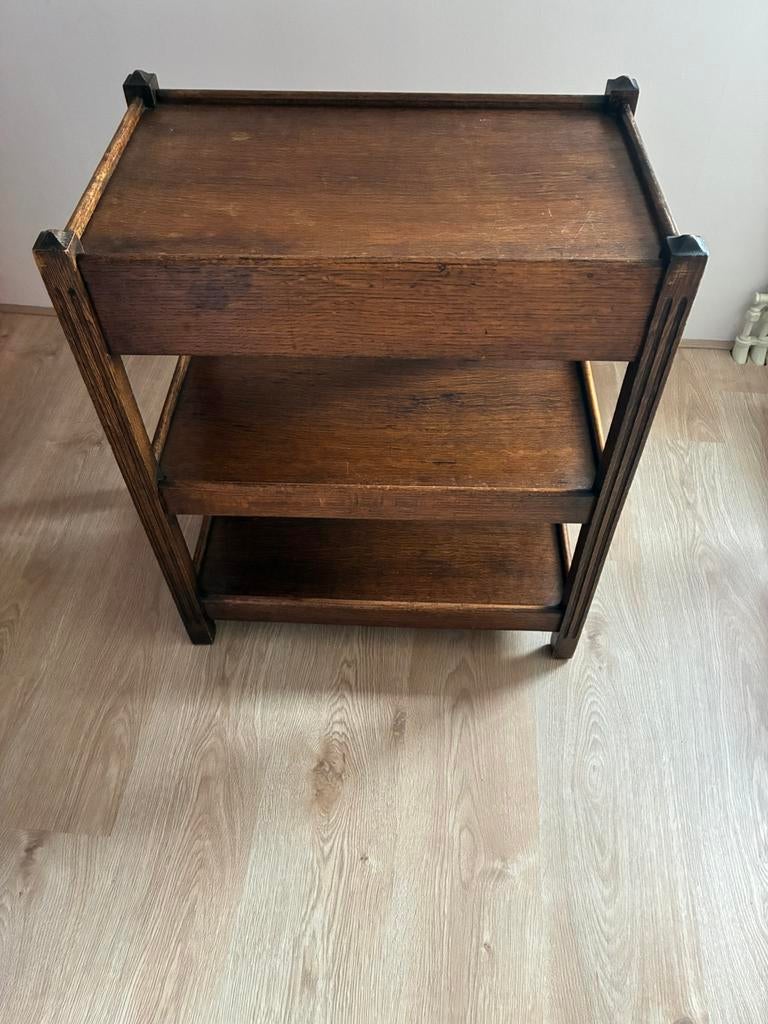 Tafeltje met wieltjes of zonder wieltjes, Huis en Inrichting, Tafels | Sidetables, Ophalen, 50 tot 100 cm, Rond, Zo goed als nieuw