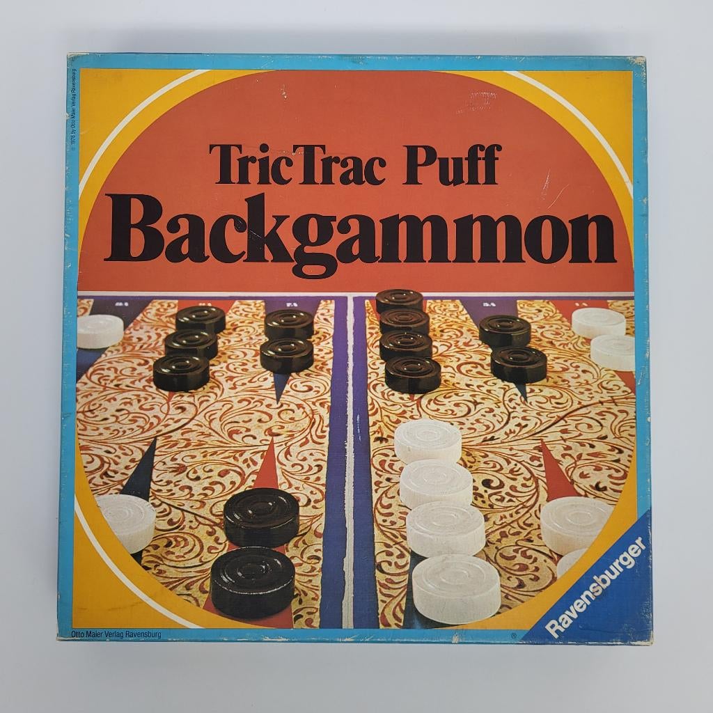 Ravensburger Backgammon Tric Trac Puff, Gebruikt, Een of twee spelers, Ophalen of Verzenden, Ravensburger