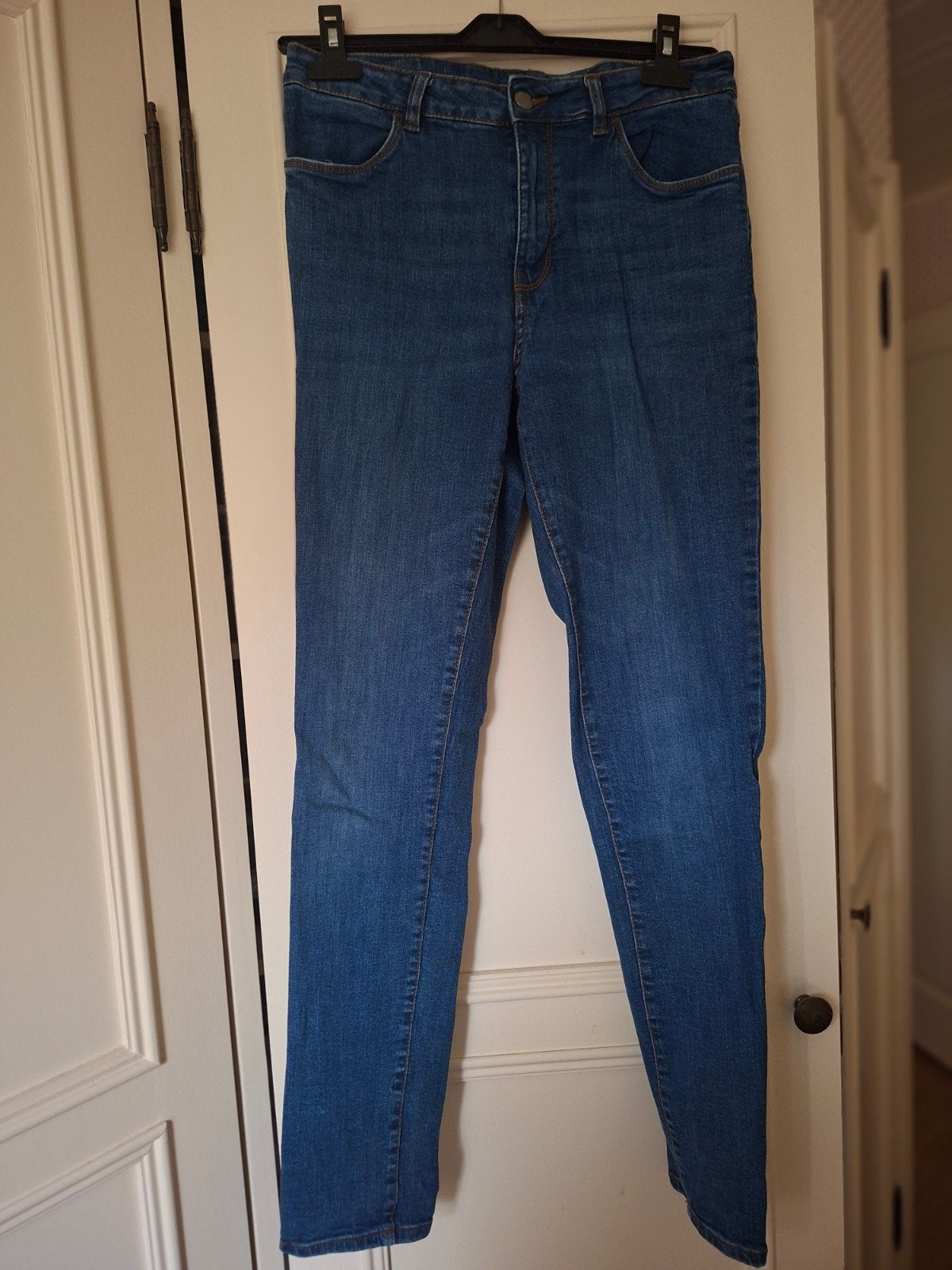 spijkerbroek, Hema, 44, Blauw, Ophalen of Verzenden, Zo goed als nieuw, W33 - W36 (confectie 42/44)
