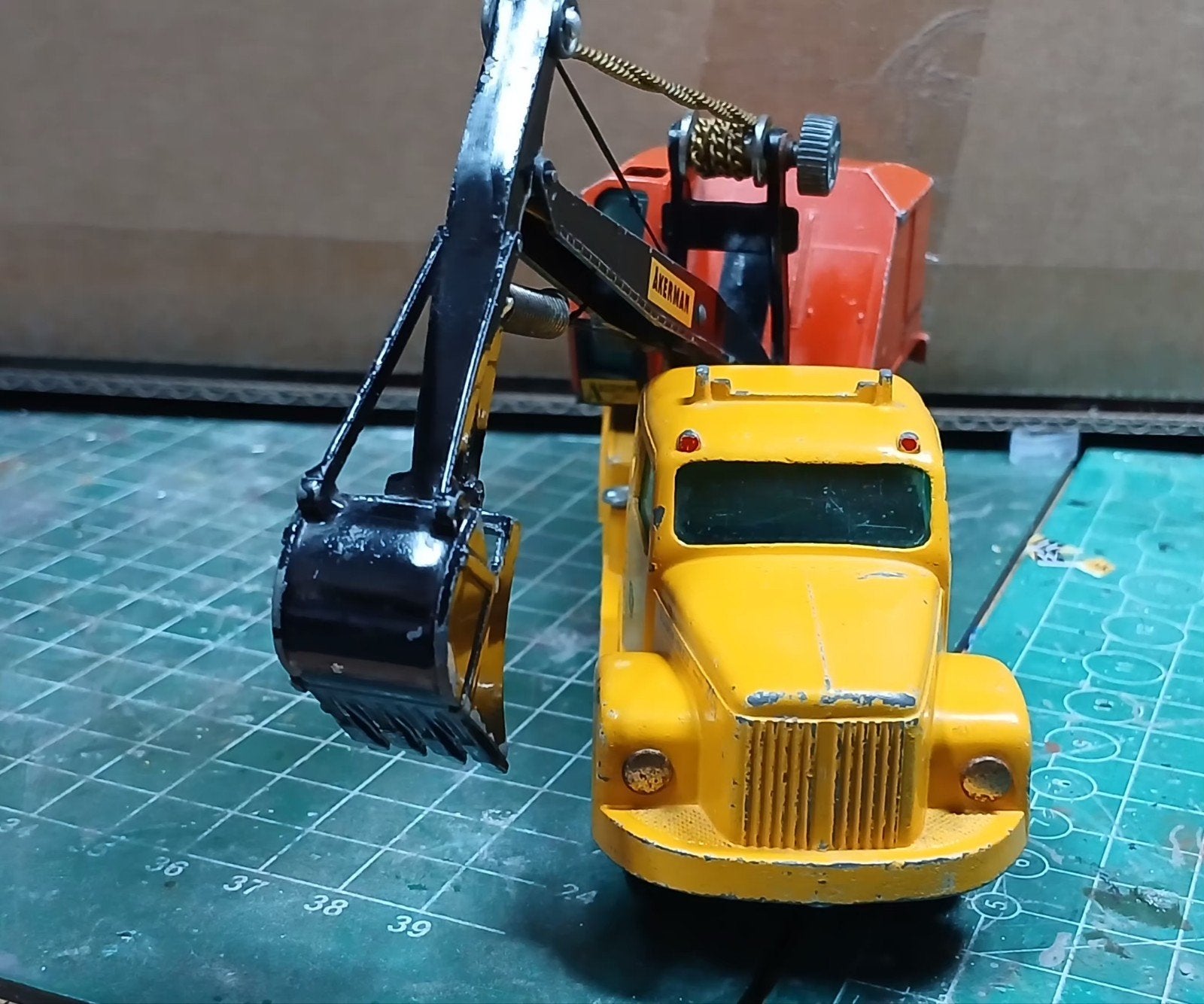 Tekno Danmark, Scania Vabis 76. Akerman kraan, Ophalen of Verzenden, Zo goed als nieuw, Bus of Vrachtwagen, Tekno