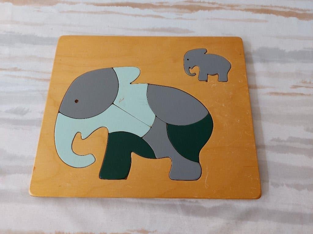 Houten dieren puzzels, 6 stuks, Ophalen, Gebruikt, Overige typen