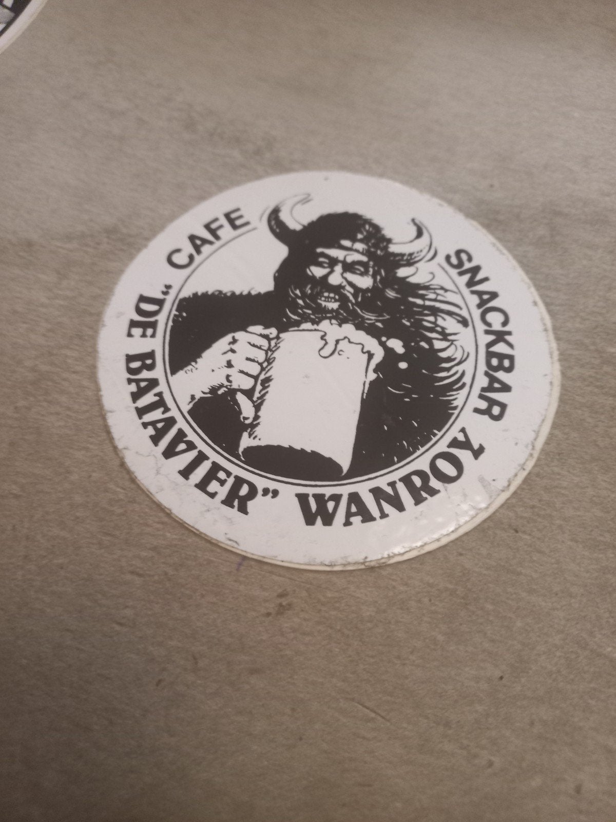 Vintage sticker "De Batavier" Wanroy, Ophalen of Verzenden, Gebruikt