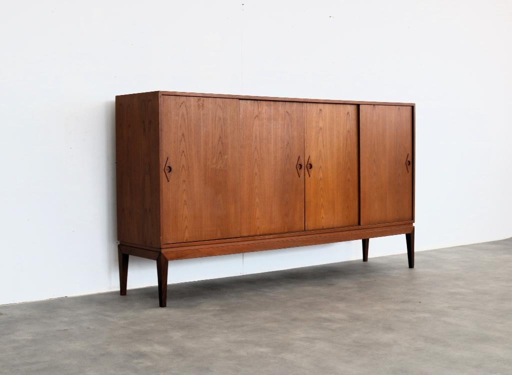 vintage sideboard | wandkast  | jaren 60 | teak | Deens, Gebruikt, ., Teakhout, Met lade(s)