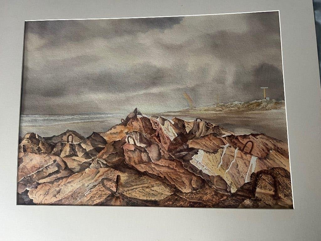 Mooie afbeelding met pass-partout 90 x 70 cm, Huis en Inrichting, Woonaccessoires | Schilderijen, Tekeningen en Foto's, Ophalen