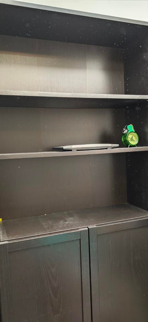 IKEA Boekenkast Zwart - Billy/Gnedby Stijl, Huis en Inrichting, Kasten | Boekenkasten, 200 cm of meer, Modern, Functioneel, 25 tot 50 cm
