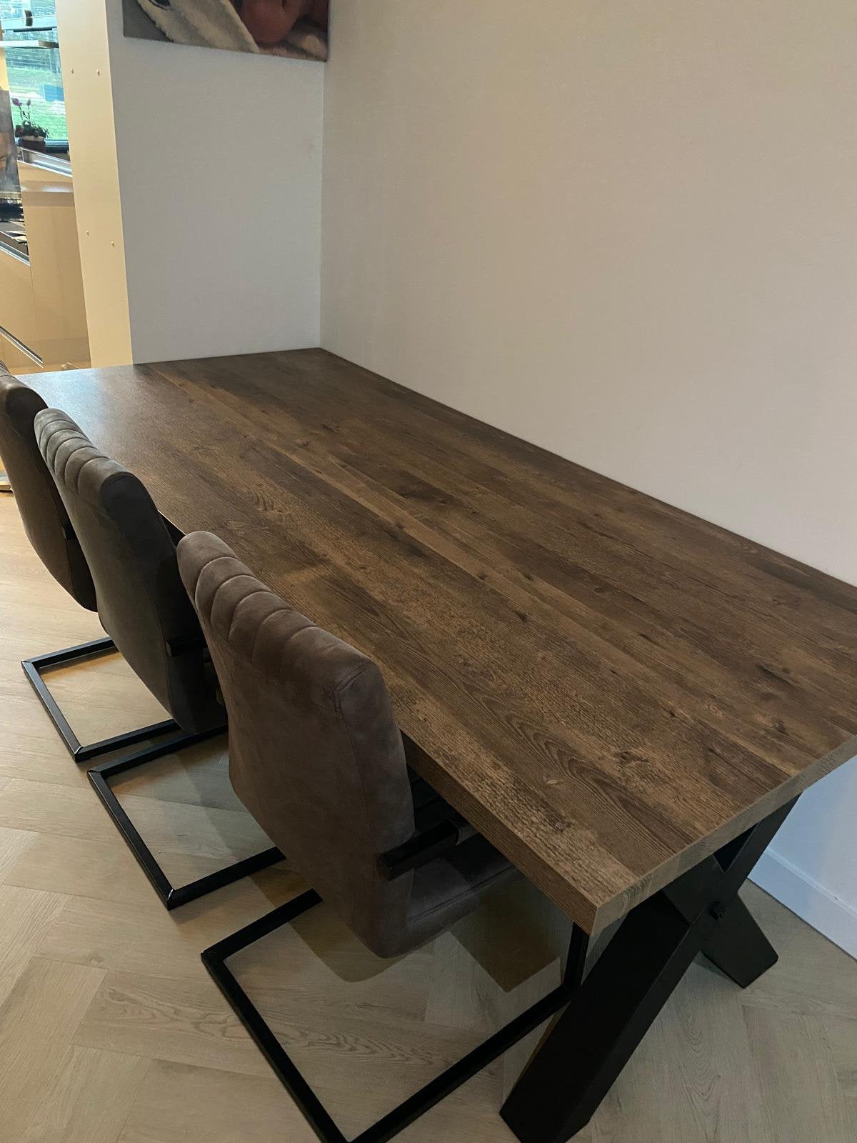 Eettafel, Ophalen, Zo goed als nieuw, 4 tot 6 stoelen