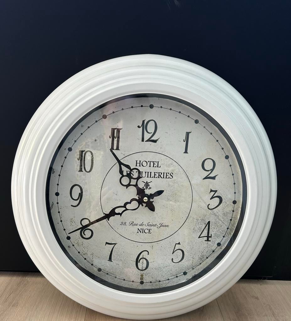 Wandklok vintage stijl -43 cm, Ophalen of Verzenden, Zo goed als nieuw, Wandklok