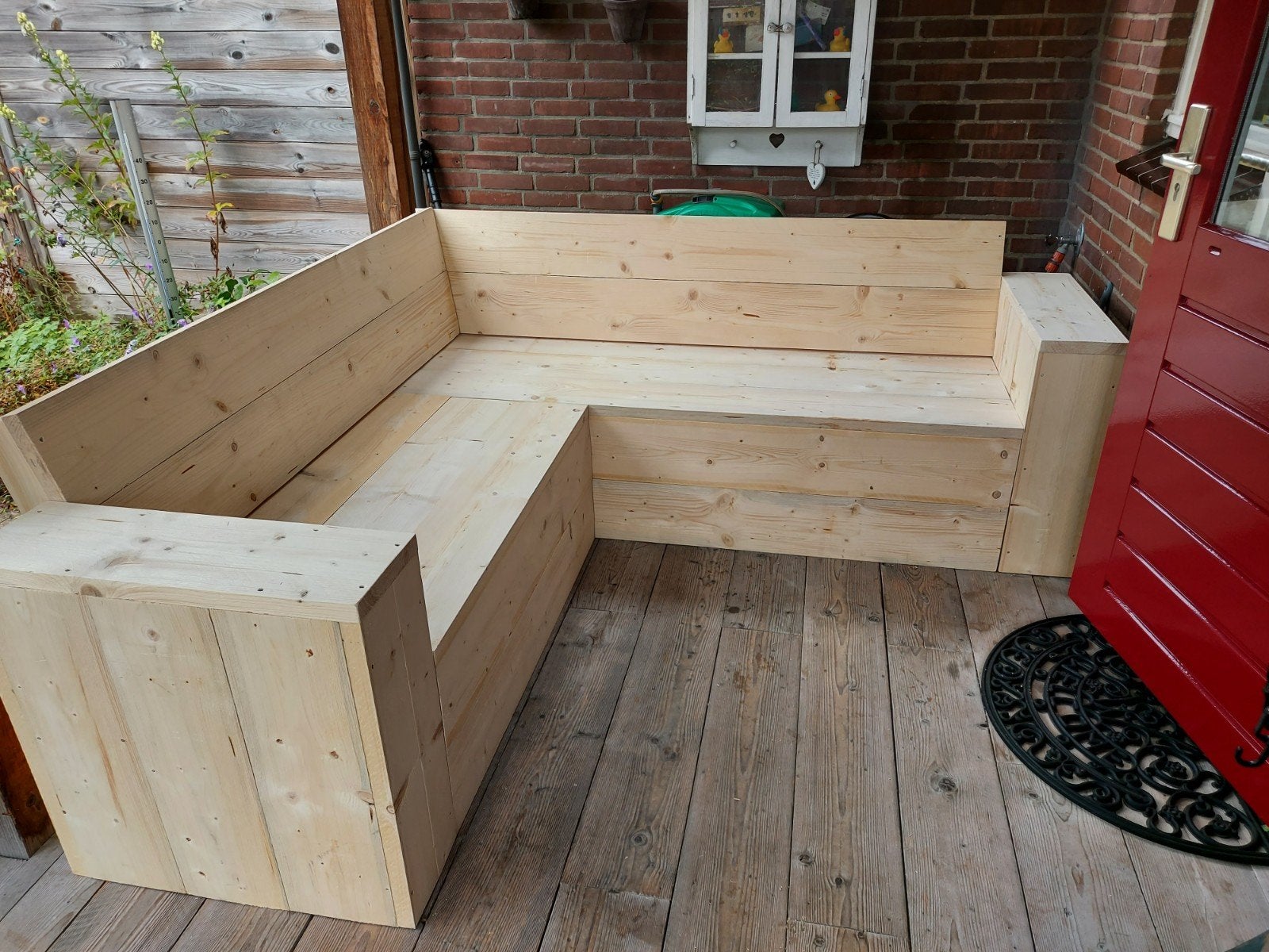 hoekbank steigerhout, Ophalen, Nieuw, Steigerhout, Meer dan 8 zitplaatsen