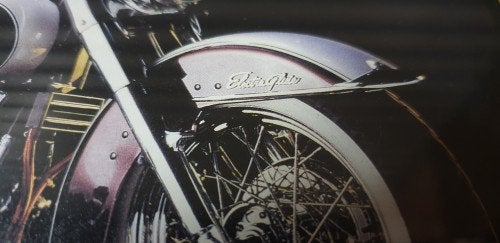 prent harly davidson ingelijst, Ophalen of Verzenden, 'T Olde Gre-j, Info@toldegrej.nl, Endepoelstraat 20f Didam