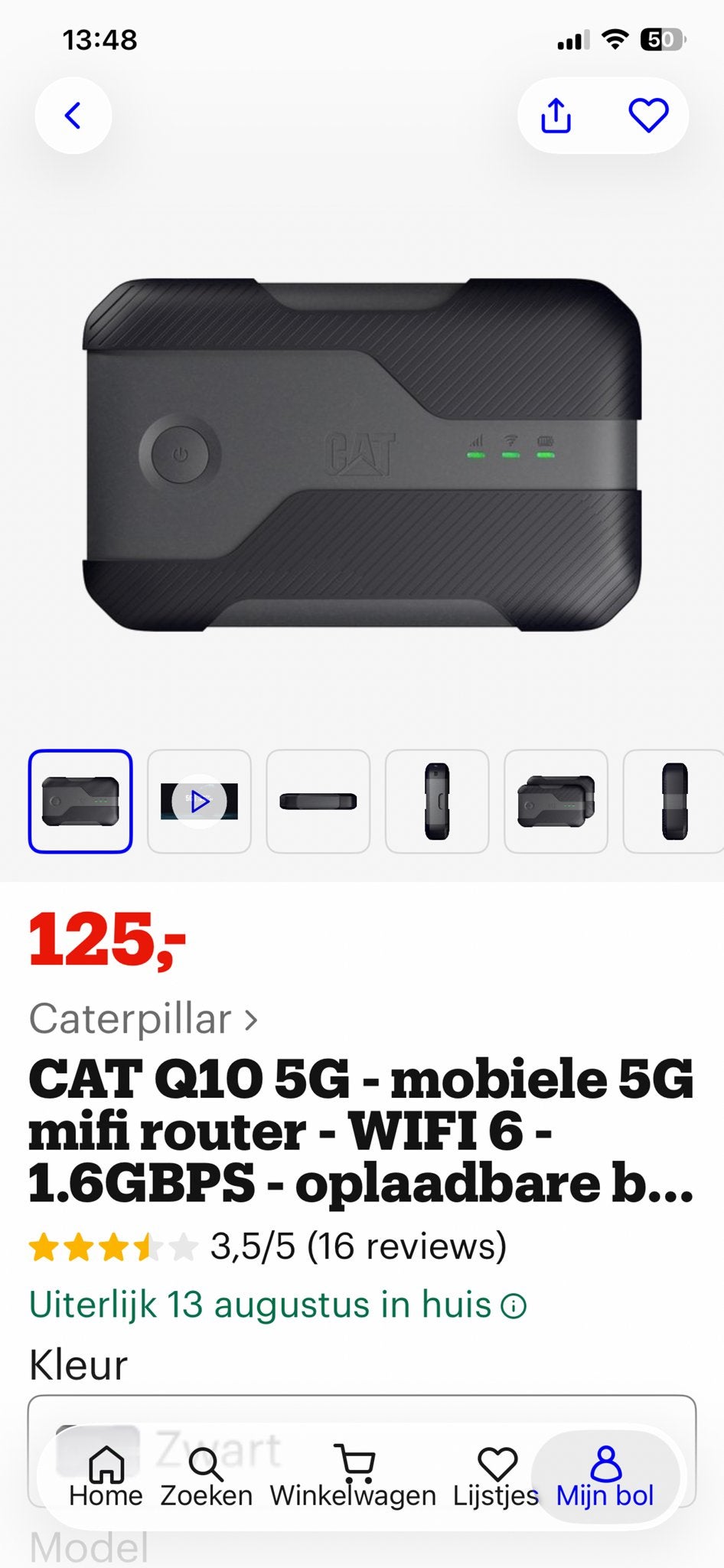 CAT Q10 5G Mobiele MiFi Router - WiFi 6 - 1.6Gbps, Computers en Software, Routers en Modems, Ophalen of Verzenden, Zo goed als nieuw