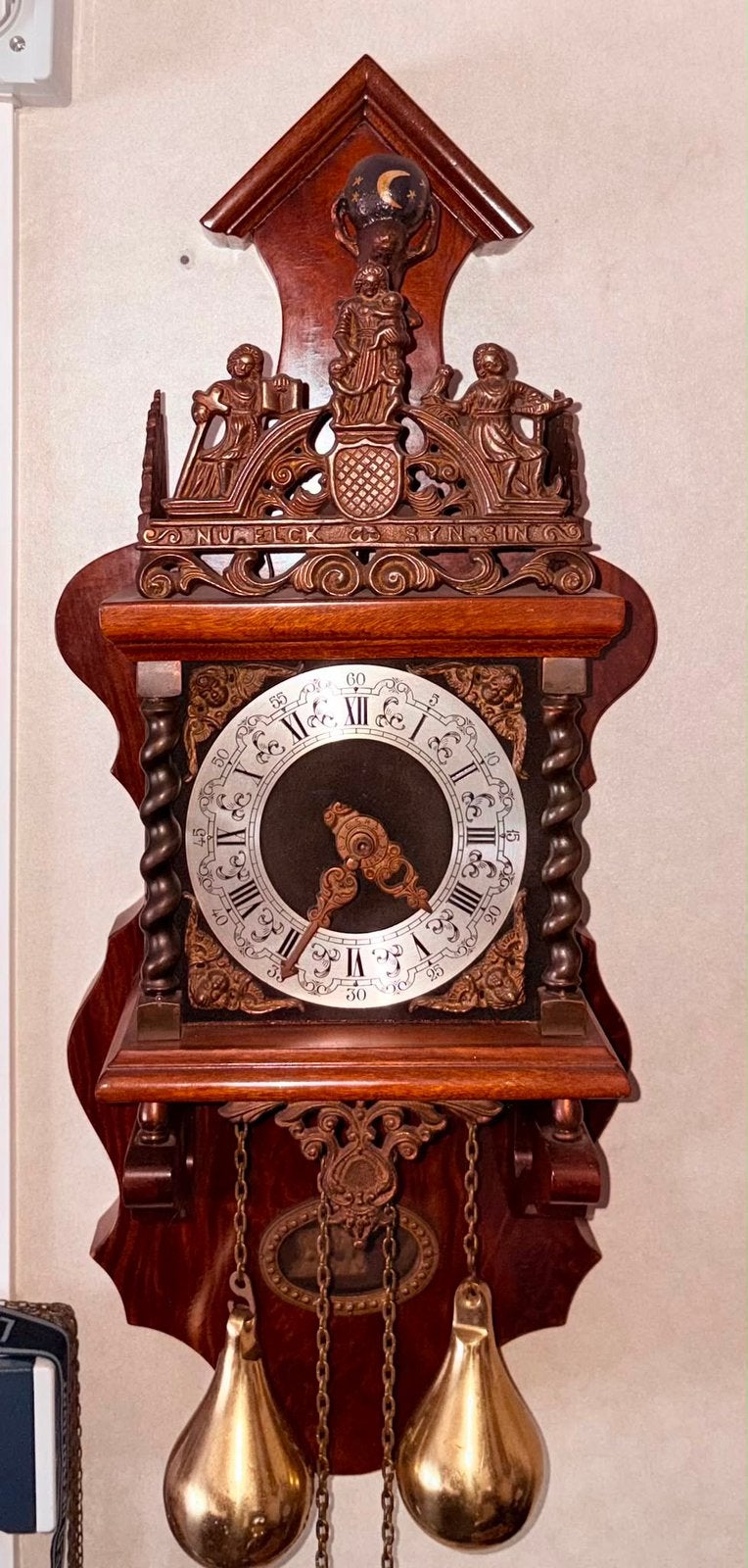 Prachtige en goed werkende Zaanseklok, Antiek en Kunst, Ophalen of Verzenden