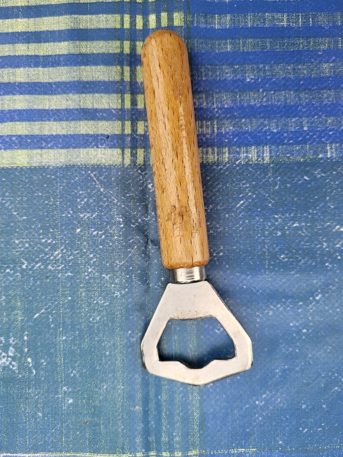Flesopener met houten handvat - Bieropener, Hout, Ophalen of Verzenden, Bruin, Overige typen