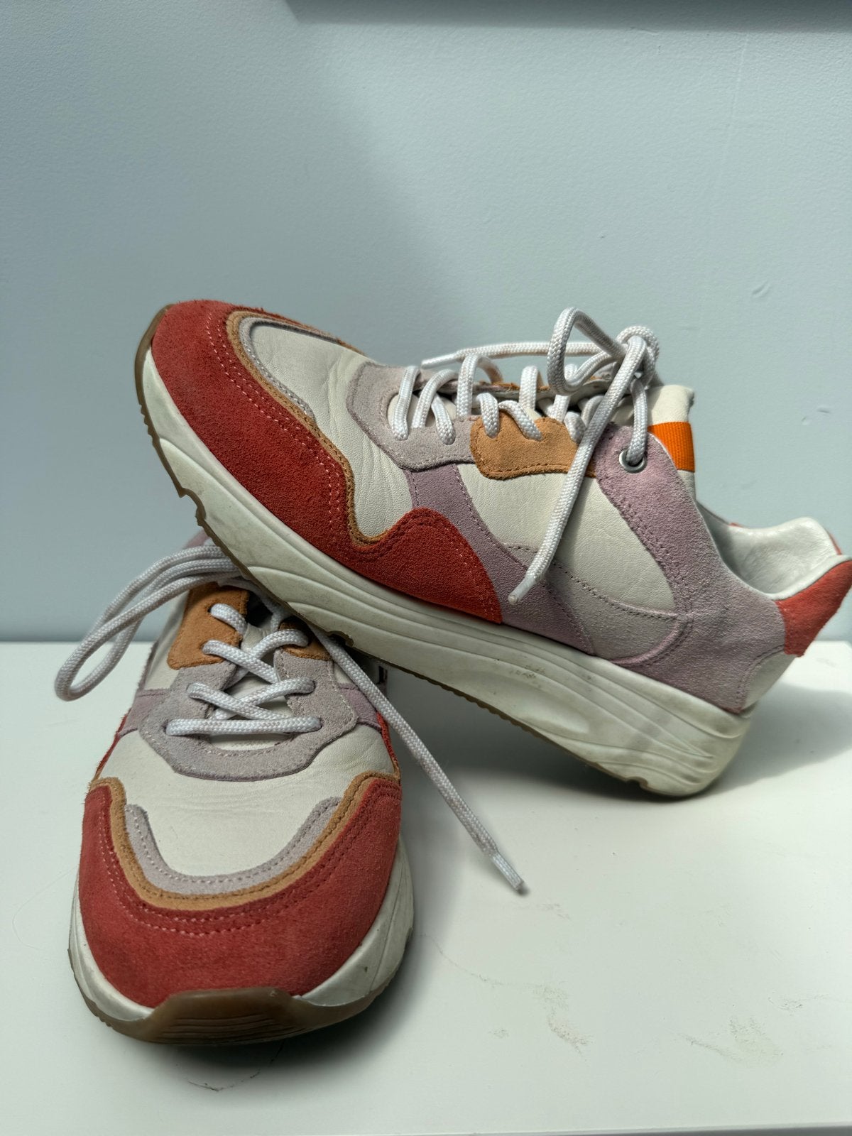 Manfield echt leren sneakers maat 37, Ophalen of Verzenden, Gedragen, Rood, Sneakers of Gympen