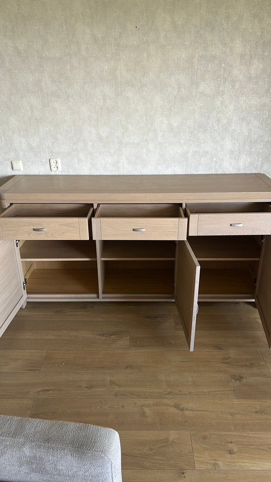 Licht eikenhouten dressoir, Ophalen of Verzenden, Zo goed als nieuw