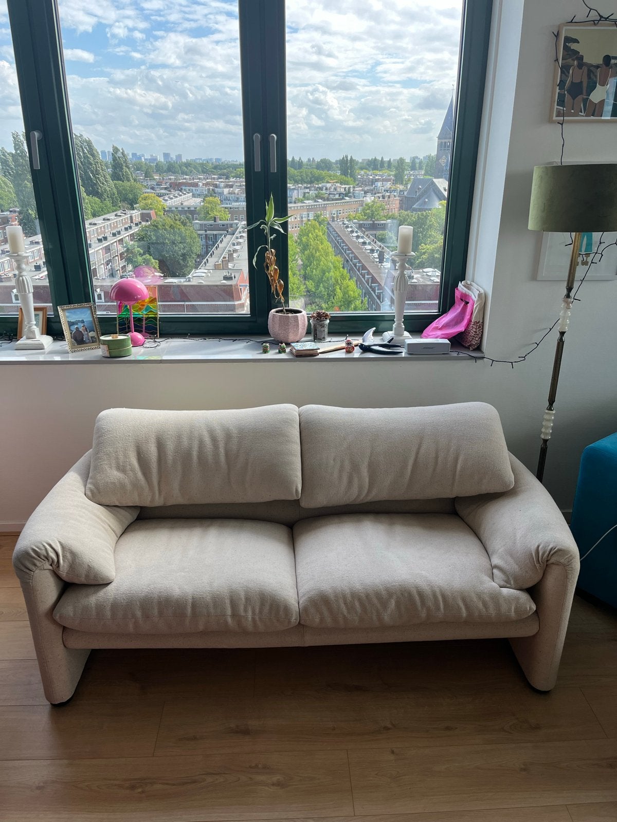 Cassina Magalunga bank in zeer goede staat, Ophalen, 150 tot 200 cm, Tweepersoons, 75 tot 100 cm