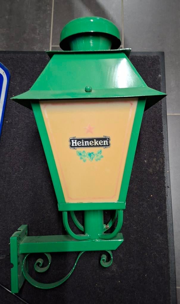 Heineken Lantaarn, Verzamelen, Biermerken, Ophalen, Gebruikt, Reclamebord, Plaat of Schild, Heineken