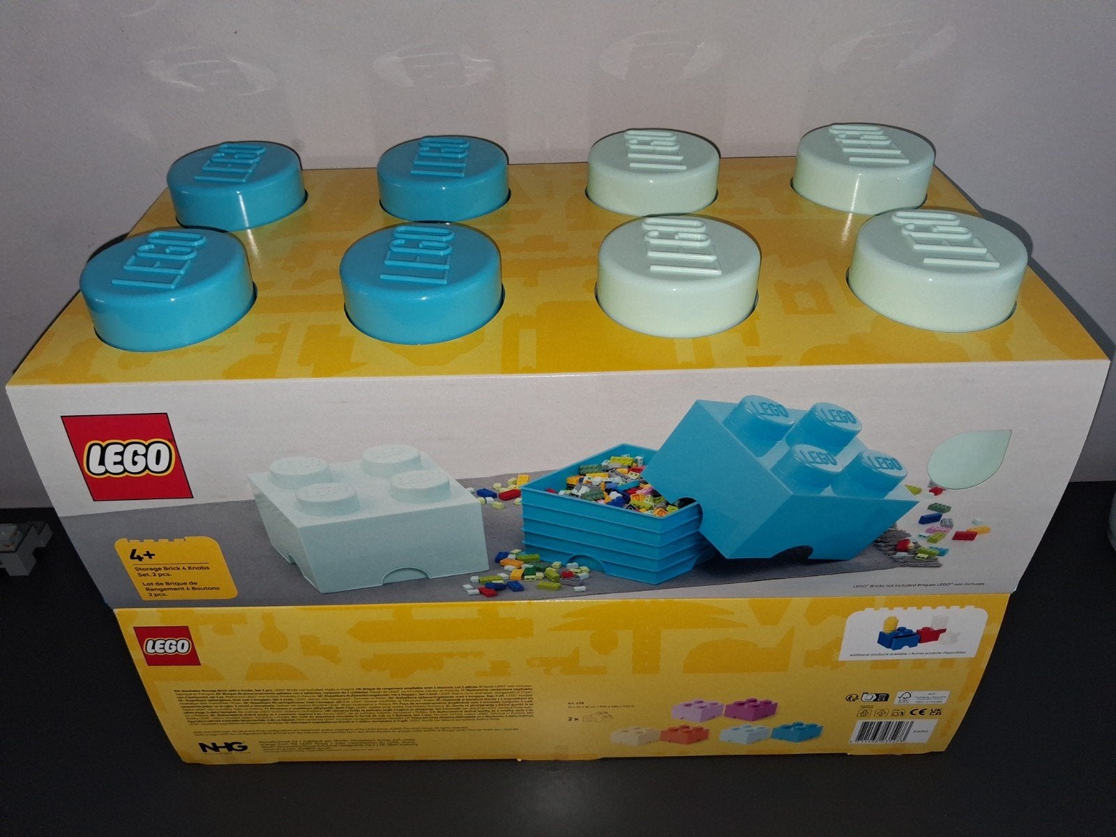 lego blokken opbergdoos 2x blauw nieuw, Ophalen of Verzenden, Nieuw