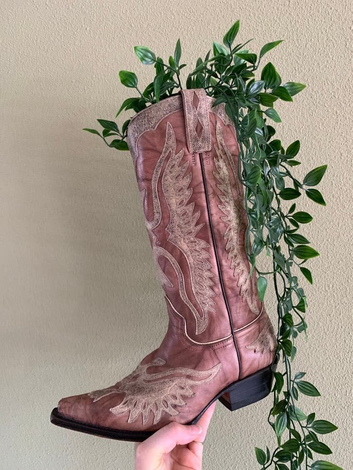 Buffalo hoge cowboylaarzen 37 western boots bohemian laarzen, Hoge laarzen, -, Beige, -