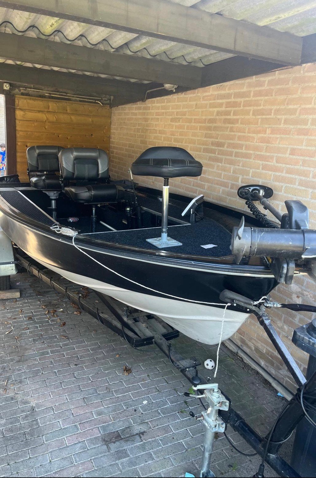 Complete polyester visboot 4,60m, Watersport en Boten, Ophalen, Zo goed als nieuw, Overige typen