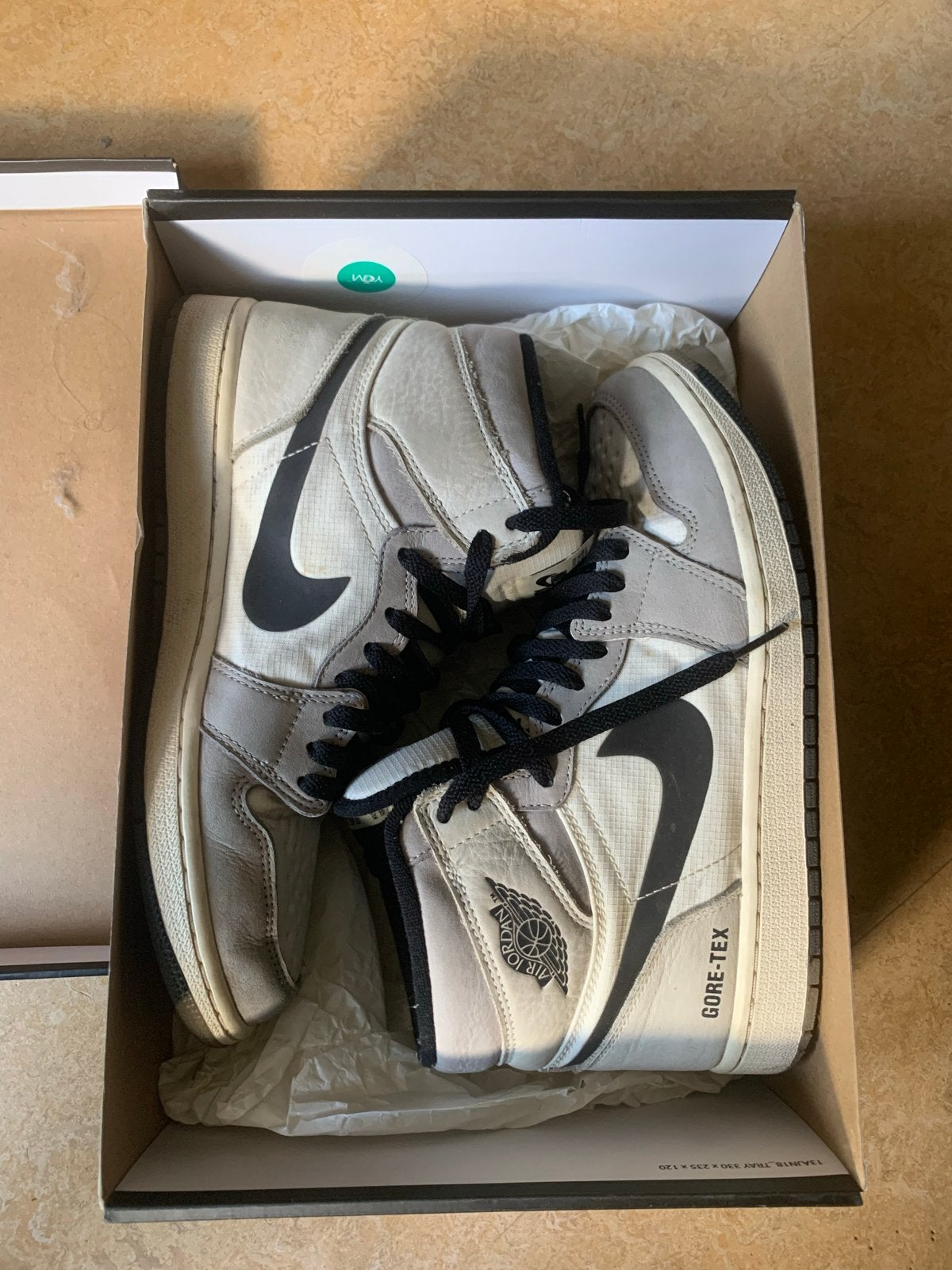 Nike Air Jordan 1 Element GORE-TEX Sky J Light Olive, Ophalen of Verzenden, Gedragen, Overige kleuren, Sneakers of Gympen