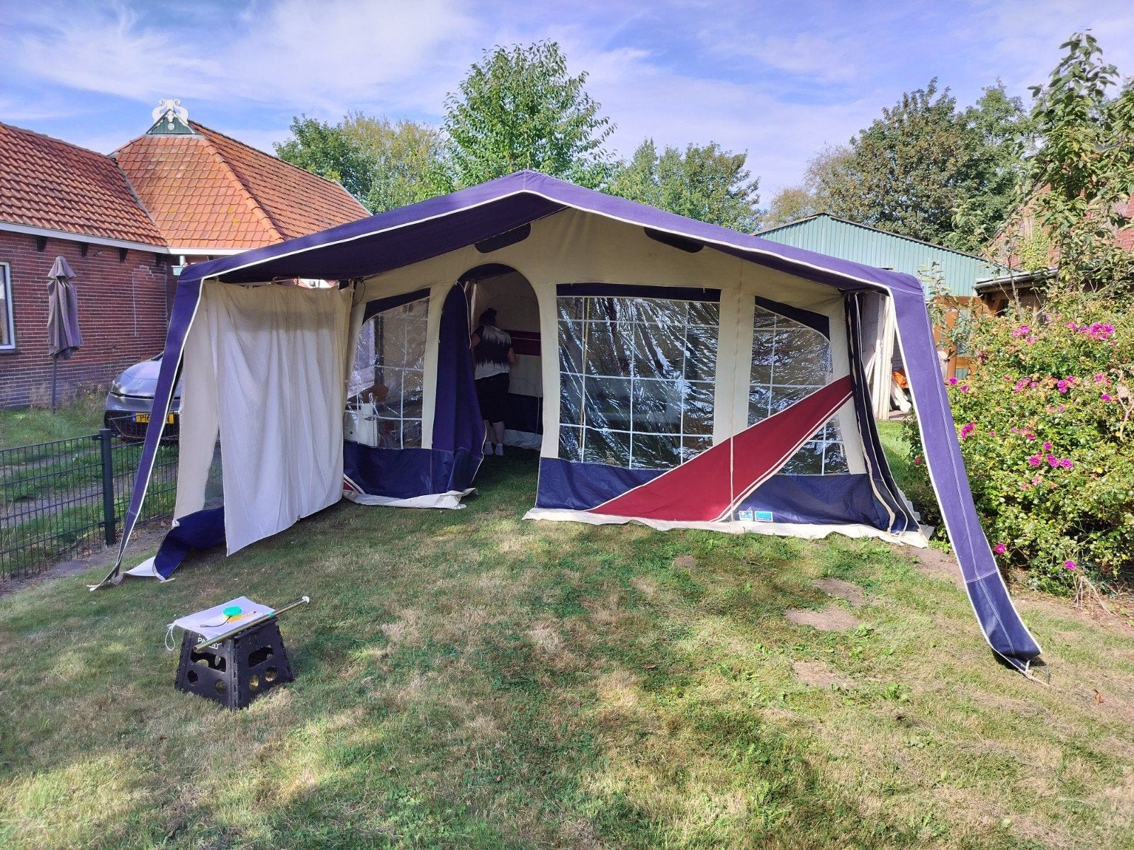 Ruime vouwwagen met voortent - Ideaal voor gezinnen, Ophalen, Jamet, ., Tot en met 6
