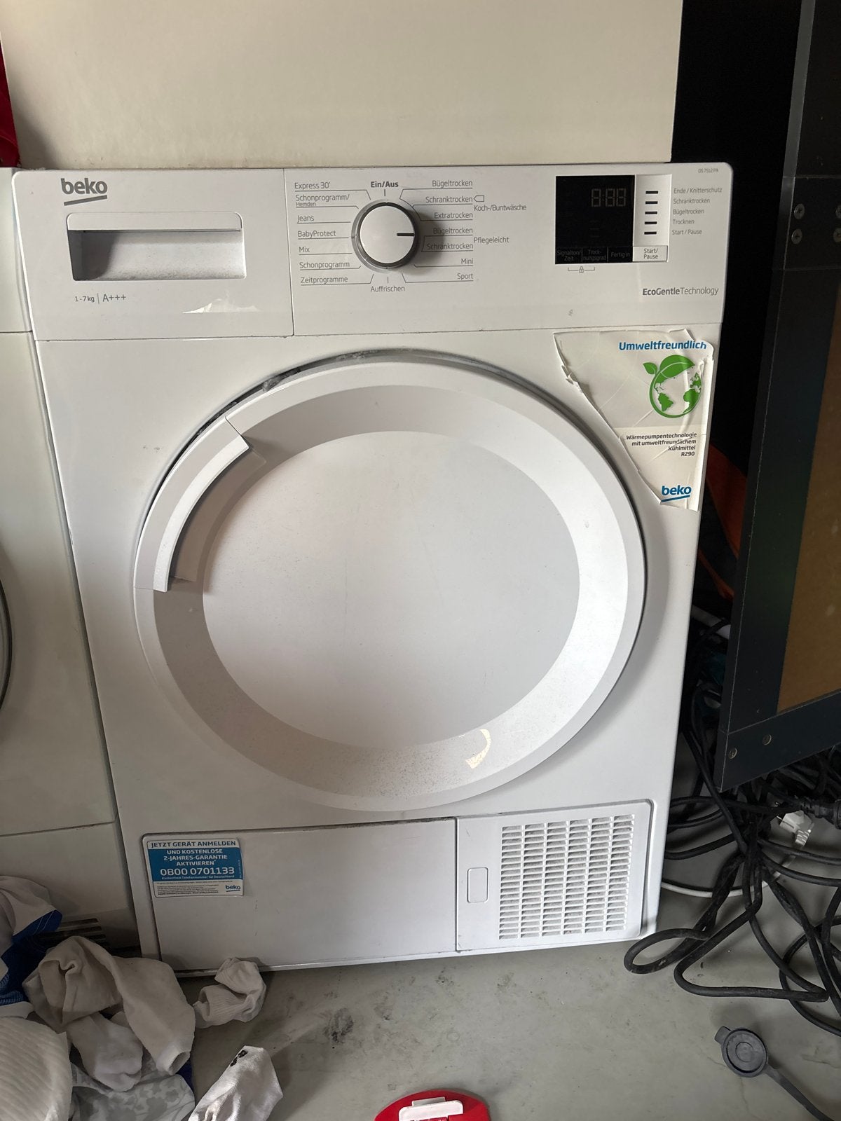 Beko droger defect - voor onderdelen of reparatie, Witgoed en Apparatuur, Wasdrogers, 6 tot 8 kg, Ophalen of Verzenden, Niet werkend