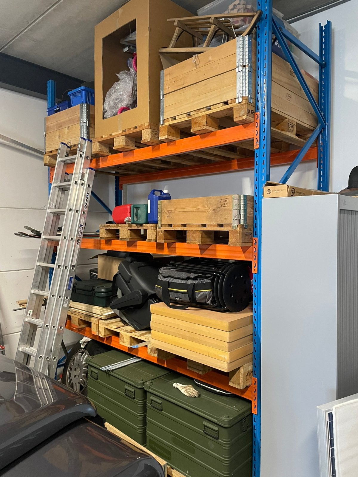 Pallet stelling 350x280x110cm, Ophalen