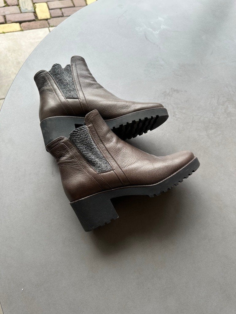 Bruine leren Hogan laarsjes, maat 39, Kleding | Dames, Bruin, Verzenden, Lage of Enkellaarzen, Nieuw