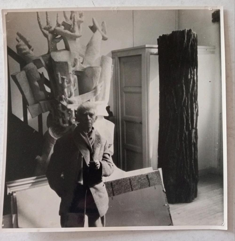 J.M.Bronkhorst foto Ossip Zadkine jaren 60, Verzamelen, Foto's en Prenten, Ophalen of Verzenden, 1960 tot 1980, Gebruikt, Overige onderwerpen