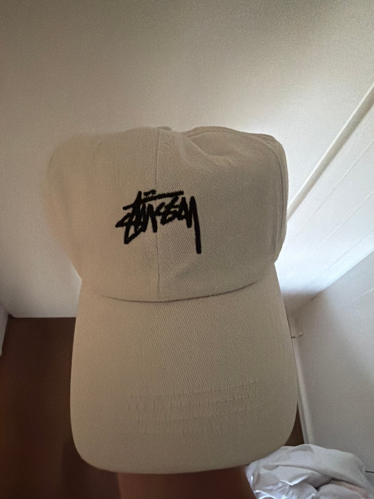 Stussy pet wit met kleine belettering, Ophalen, Nieuw, One size fits all, Pet
