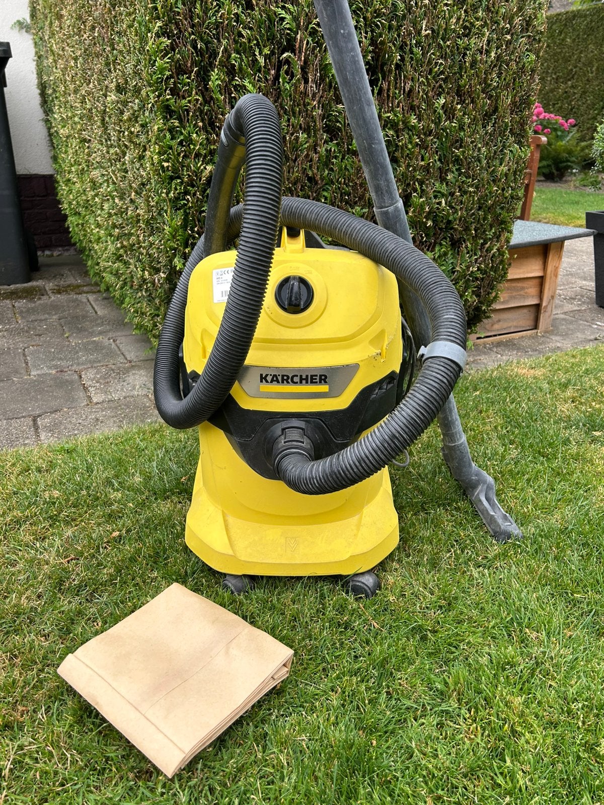KARCHER NAT/DROOG STOFZUIGER WD 4, Ophalen of Verzenden, Gebruikt