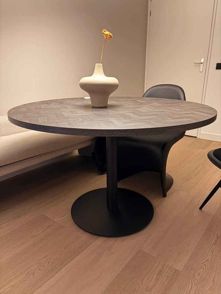 Eettafel 120 cm HPL, Huis en Inrichting, Tafels | Eettafels, Ophalen, 100 tot 150 cm, Rond, Zo goed als nieuw