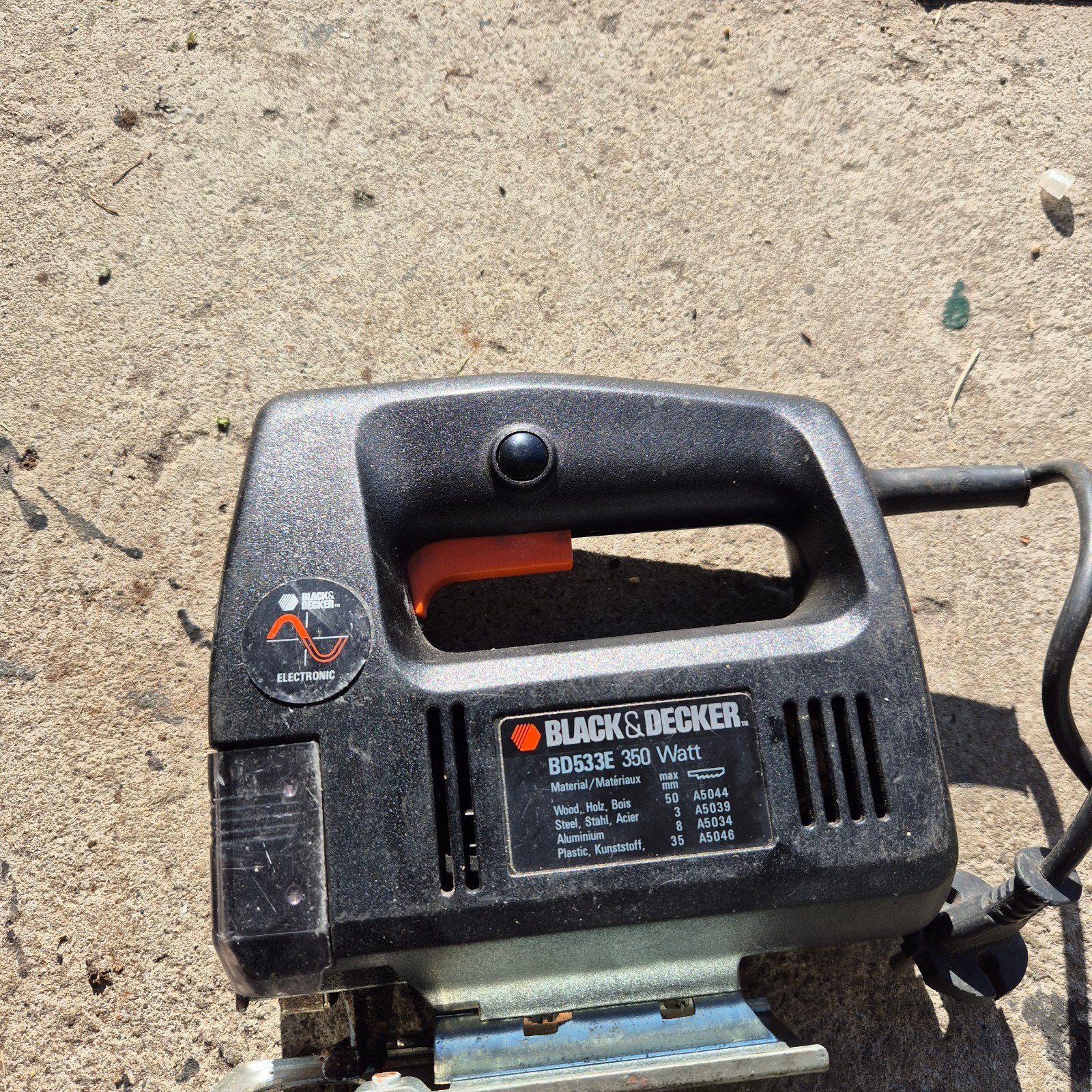 Black & Decker BD533E 350 Watt Decoupeerzaag, Doe-het-zelf en Verbouw, Gebruikt, Decoupeerzaag, Ophalen of Verzenden, Black & Decker