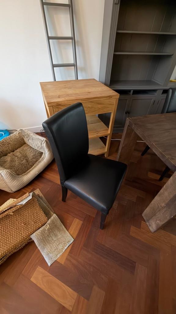 Stoelen 6x, Huis en Inrichting, Stoelen, Ophalen, Gebruikt, Zwart, Vijf, Zes of meer stoelen