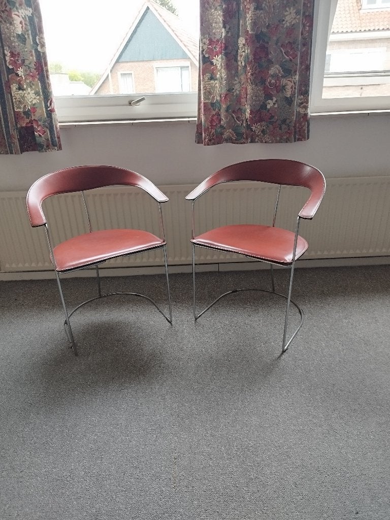 Set van 2 Arrben Italy designstoelen met armleuningen, Ophalen, Gebruikt, Twee, Overige kleuren