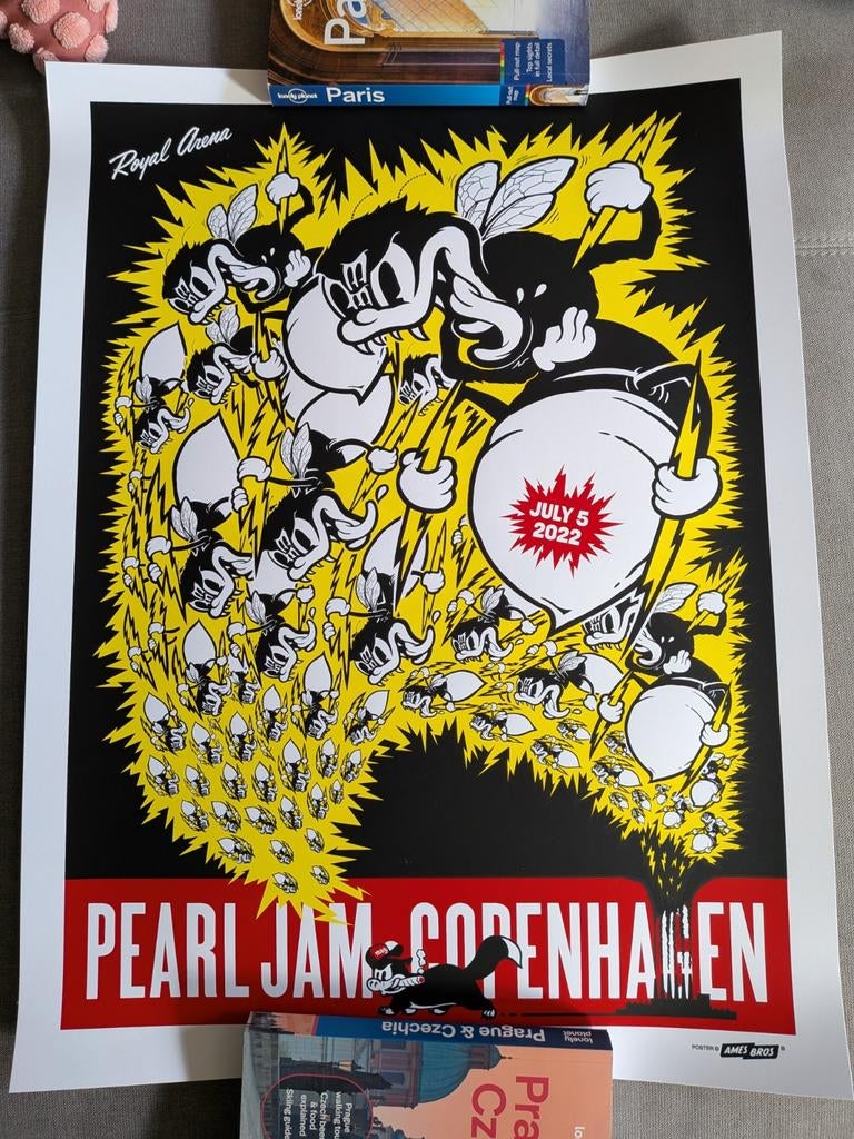 Poster Pearl Jam Kopenhagen 2022, Ophalen of Verzenden, Nieuw, A1 t/m A3, Film en Tv