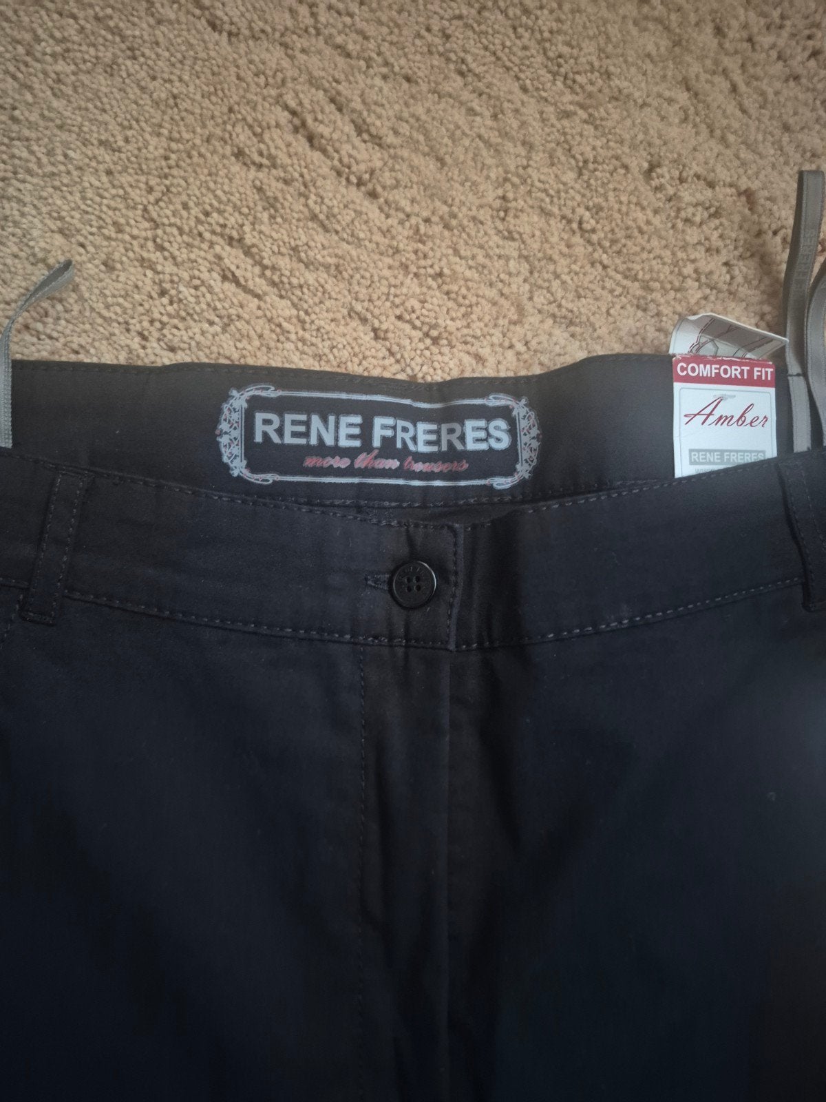 Nieuwe zwarte 7/8 broek Rene Freres maat 48, Ophalen of Verzenden