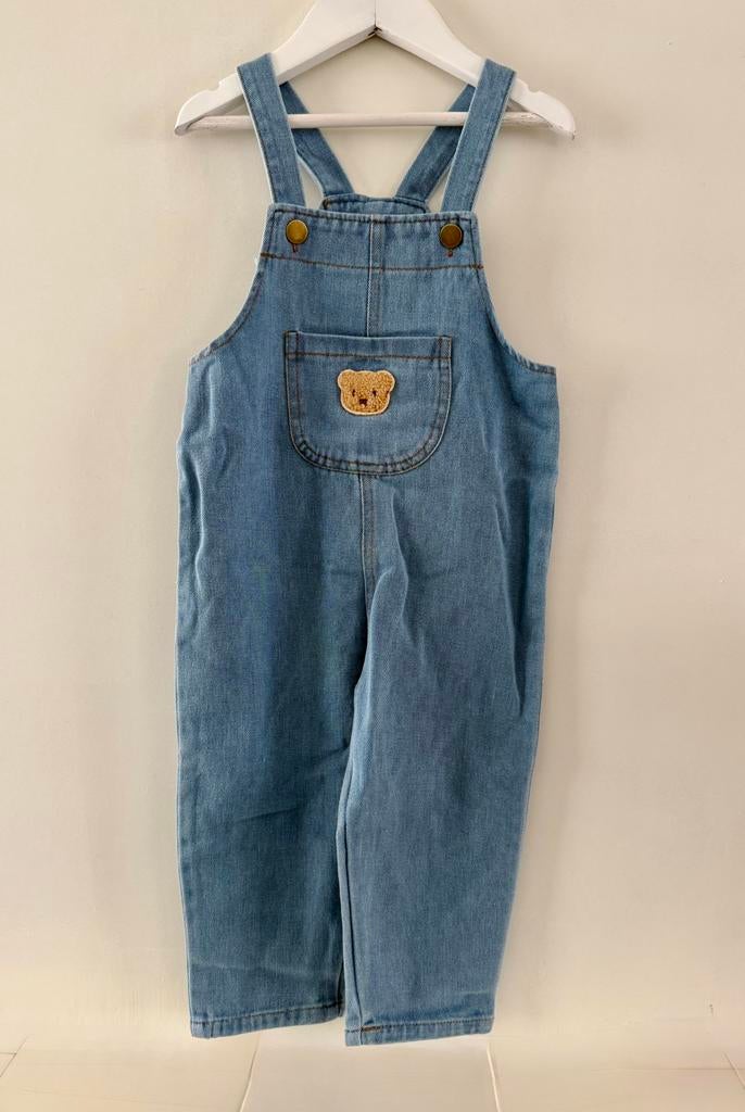 Tuinbroek spijkerstof denim beer salopette lichtblauw 92/98, Ophalen of Verzenden, Nieuw, Jongen of Meisje, Broek