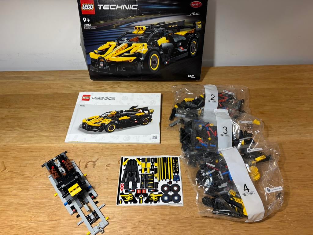 Lego set 42151 technic model race Bugatti Bolide als nieuw, Lego, Ophalen of Verzenden, Zo goed als nieuw, Technic
