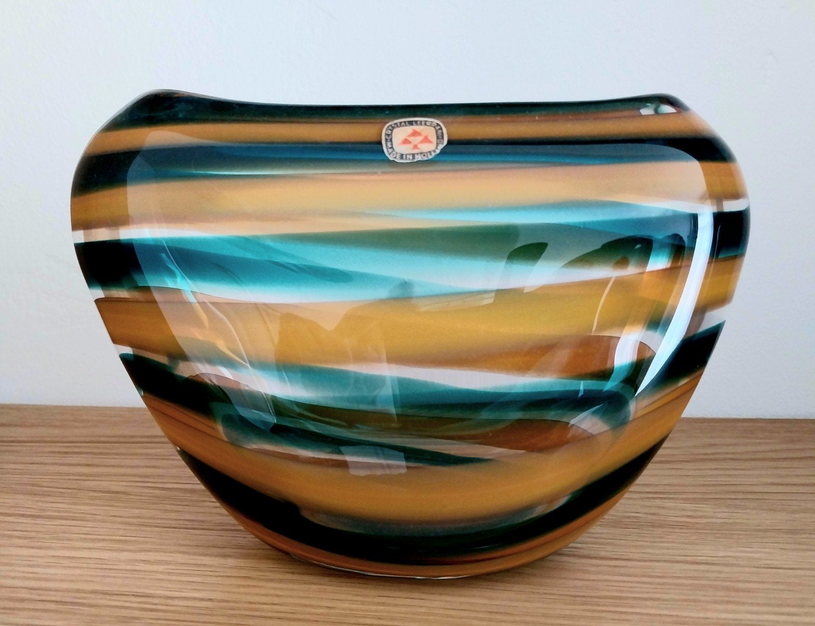 Floris Meydam Serica no. 2 slingervaas 1953 Leerdam, Ophalen of Verzenden